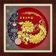 御時(shí)居足金天鵝結(jié)婚禮物送新人新娘閨蜜朋友新婚高級(jí)創(chuàng)意輕奢的高檔擺件 富貴吉祥孔雀-輕奢金箔30*30厘米