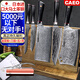 CAEO日本大馬士革鋼菜刀廚刀全套家用廚具不銹鋼刀具德國(guó)廚師廚房套裝 青龍砍+中+主廚+剔+水果- 5件套