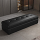 酷楷龍長(cháng)條沙發(fā)凳輕奢門(mén)口換鞋收納儲物凳可坐大容量高級感衣帽間長(cháng)條 暗夜黑 環(huán)保真皮面料 標準版長(cháng)140*寬45*高40cm