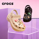 卡駱馳crocs檀健次推薦款光輪洞洞鞋百搭舒適女厚底老爹鞋207988 黑色-001(含智必星) 36 (220mm) 37