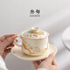 三旬招財貓茶咖杯泡茶陶瓷茶水分離馬克杯創(chuàng)意辦公室咖啡杯男女水杯子 Morning招財貓茶咖杯(陶瓷杯墊)