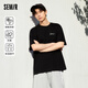 森馬（Semir）[涼感抗菌吸濕速干]遮熱短袖T恤男t25春夏新款印花109925100102