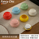FANCYCHIC復古風陶瓷迷你小號密封茶葉罐口紅胭脂香粉盒面霜乳膏罐分裝瓶子 6色混合各顏色一個