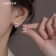 LnieerS925銀鈴蘭花耳釘女蝴蝶結耳墜2025新款輕奢耳環(huán)氣質高級感耳飾品 鈴蘭花耳釘【S925銀】