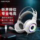漫步者（EDIFIER）G4XT電競(jìng)頭戴式有線耳機(jī) 三角洲吃雞FPS游戲耳麥筆記本電腦帶麥克風(fēng)二合一USB接口 送男友禮物 白色【懸浮頭梁】+耳機(jī)支架
