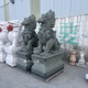 沐欽大型石雕麒麟一對花崗巖萬(wàn)源青石漢白玉麒麟酒店會(huì )所庭院門(mén)口擺件 萬(wàn)源青石材高度80厘米一對