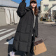 凡伊笑長(cháng)款黑色棉服女2025新款冬季外套棉衣女士棉襖過(guò)膝學(xué)生小個(gè)子襖子黑色連帽長(cháng)款棉服M 建議90-115斤
