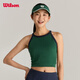 威爾勝（Wilson）官方25夏季新款女士ON THE DAILY彈力緊身輕度支撐帶胸墊運(yùn)動(dòng)背心 田野綠-WW00284331GNG XS /160/80A