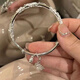 竹節(jié)蓮花手鐲女2025年新款中式手鏈ins平安傳承簡(jiǎn)約蝴蝶鈦鋼腳鏈 繁花蝴蝶手鐲