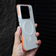 藍妮子適用 小米15Ultra手機殼瓦楞紋半透明15pro磨砂Xiaomi 14磁吸簡約小米13Pro男女個性13十五 橙邊拼色 【磁吸款】磨砂瓦楞紋 小米15Pro