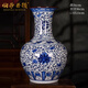 伯莎丹頓（BERTHA DENTON）景德鎮(zhèn)陶瓷仿古官窯特大號(hào)青花瓷花瓶中式擺件家居客廳公司裝飾品 大號(hào)手繪官窯青花瓷賞瓶