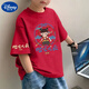 迪士尼（Disney）哪吒短袖t恤兒童純棉衣服夏季新款中大童男孩子帥氣寬松半袖上衣 拍大一碼】紅色-風(fēng)云2 【重磅棉】 150 建議身高140-150