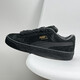 PUMA KING2025款Pm低幫面包板鞋黑白情侶休閑復(fù)古百搭男女運(yùn)動(dòng)板鞋 彪pm 純黑馬 41