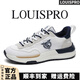 LOUISPRO男鞋運動(dòng)鞋春秋季百搭男士休閑鞋2025新款透氣網(wǎng)面鞋老爹鞋男潮 白藍 40 標準運動(dòng)鞋碼