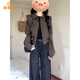 派吉鯊棕色外套女春秋季2025短款夾克上衣美拉德穿搭美式棒球服 棕色 S 80-90