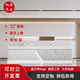 公司前臺接待臺酒店服務(wù)臺不銹鋼烤漆收銀臺巖板大理石吧臺桌定制 白色+爵士白+銀色不銹鋼 280x60x100cm