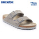 BIRKENSTOCK勃肯德國(guó)進(jìn)口女款牛皮絨面革軟底灰色Arizona雙扣拖鞋 石灰色窄版1020557 37
