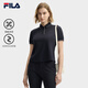FILA 斐樂官方女子針織短袖領航POLO衫2025夏季新款時尚休閑涼感上衣 傳奇藍-NV XL 175/92A/XL