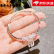 千足尹兒童銀手鐲999足銀小孩卡通銀鐲子KT貓女童學(xué)生手環(huán)六一生日禮物 中童款捕夢網(wǎng)手鐲5-14歲