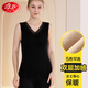 浪莎保暖背心女士秋冬加絨加厚打底衫免穿內衣帶胸墊無(wú)痕美體修身上衣
