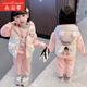 佐淑蔓童裝女童套裝秋冬裝加絨加厚兒童衛衣褲子1-6歲嬰幼兒女寶寶衣服 粉色（白馬甲+粉衛衣+粉褲子） 100碼 建議2-3歲(身高95左右)