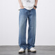 凡客誠品官方店寬松直筒牛仔褲復古藍男女同款 藍色 30