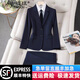 古緹琪職業(yè)西裝套裝女酒店經(jīng)理工作服春秋職業(yè)裝女裝套裝正裝女西服外套 藏青色西服+褲子 2XL