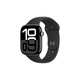 Apple Watch Series 10 智能手表46毫米亮黑色鋁金屬表殼黑色運(yùn)動(dòng)型表帶M/L【GPS款】聯(lián)通補(bǔ)貼