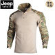 JEEP SPIRIT蛙服戶外速干長袖短袖上衣執(zhí)勤工作服男士黑教官戰(zhàn)術(shù)T恤作訓(xùn)練服 cp迷彩長 袖 S
