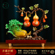 古瑤福祿百財五福臨門(mén)葫蘆擺件白菜客廳酒柜裝飾開(kāi)業(yè)禮物喬遷新居禮品 大號多福多財彩銅