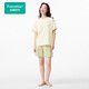 全棉時(shí)代（PurCotton）25夏季新品男女士睡衣情侶家居服套裝抗菌針織舒彈透氣 素米白（短袖短褲） L (女款165/男款175）