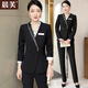 晨芙職業(yè)套裝女氣質(zhì)西裝外套酒店經(jīng)理服務(wù)員工作服美容師餐飲前臺工裝 單件黑色外套 XL 建議110-120斤