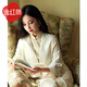 逸紅顔（E.Beauty）樓蘭2025年秋新款溫柔天絲棉玫瑰提花針織開(kāi)衫開(kāi)衫旗袍外披 奶白色 M