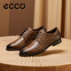 愛步（ECCO）*皮鞋男 商務皮鞋男鞋簡約正裝皮鞋男亮面皮鞋德比鞋 墨本 琥珀色/棕色62163401112 40 尺碼偏大