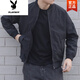 花花公子（PLAYBOY）2025春秋季外套男潮黑色薄款棒球領(lǐng)夾克男韓版潮流寬松百搭棒球服 JK021黑色 XL 建議125-140斤
