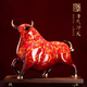 大漆銅牛擺件博古架客廳玄關(guān)擺設(shè)牛氣沖天辦公室裝飾喬遷開業(yè)禮品 大號《非遺漆器銅?！匪偷鬃? title=