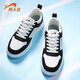 貴人鳥(niǎo)男鞋板鞋新款情侶男士休閑鞋子厚底運動(dòng)鞋 白/黑 44