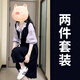 伊離姿法式感背帶連衣裙子女開春2025新款早春季長裙穿搭配一整套裝 襯衫+連衣裙【套裝】一整套入冬 M 45/55kg