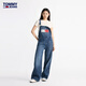 TOMMY JEANS【美式復古】女裝純棉經(jīng)典潮流拼色大口袋牛仔背帶褲19637 牛仔藍1A5 S