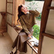 佰藍(lán)嬌復(fù)古高級感春季穿搭套裝裙女2025小香風(fēng)外套pu皮半身裙氣質(zhì)兩件套 外套+咖色半身裙 S （建議105斤內(nèi)）