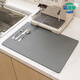 妙普樂(lè )日本進(jìn)口品質(zhì)廚房臺面瀝水硅l藻泥墊加大墊吸水墊桌面餐具干燥墊 石墨灰 50*60cm【瞬吸秒干】