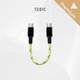 特極客（TEGIC）100W 編織磁吸短線(xiàn)數據電量傳輸線(xiàn) C-C 16厘米 牢固雙頭數據線(xiàn) C to C 100W 綠 C to C 100W