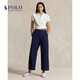 Polo Ralph Lauren 拉夫勞倫【七夕禮物】女裝 經(jīng)典款闊腿卡其褲RL23412 410-海軍藍(lán) XS (0)