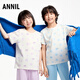 安奈兒（Annil）童裝男童女童短袖家居服套裝2025夏新款外穿彈力寬松睡衣 白紫花 160