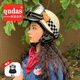 奇達(dá)士（qudas）德國(guó)本土品牌日式復(fù)古機(jī)車(chē)頭盔男女四季電動(dòng)摩托車(chē)半盔3C安全認(rèn)證 801象牙白+大框風(fēng)鏡 M(57CM-58CM)頭圍