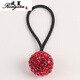 水鉆球發(fā)繩發(fā)圈韓國發(fā)飾氣質(zhì)簡(jiǎn)約個(gè)性頭飾水晶球球頭繩扎頭發(fā)皮筋 紅色 鉆球