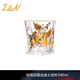 L&N捷克進口水晶玻璃威士忌杯手工描金琺瑯彩洋酒杯酒樽喬遷禮物 扭紋琺瑯彩威士忌杯 340ml 1只
