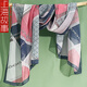 上海故事真絲絲巾女春夏空調(diào)巾加大加寬披肩沙灘巾女 1C010  蜜戀格紋 粉灰