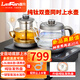 雷凡純鈦底部上水壺自動(dòng)電熱水壺加厚玻璃電茶爐雙壺同時(shí)上水加水茶臺(tái)泡茶專用一體機(jī)茶桌嵌入式煮茶器 1L 純鈦發(fā)熱盤-全自動(dòng)上水壺-智能顯溫