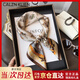 Calznklien絲巾桑蠶絲真絲女2025新款絲綢圍脖小方巾高檔生日禮物送媽媽長輩 【印花卡其】高級感禮盒裝